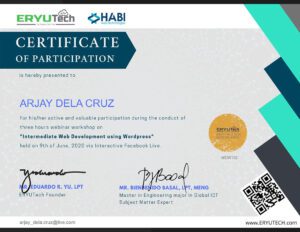 Intermediate Web Development using WordPress