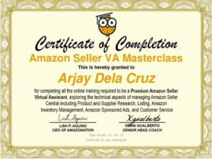 Amazon Seller VA Masterclass - Arjay Dela Cruz